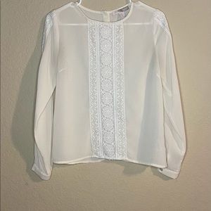 Cream Forever 21 Contemporary Blouse